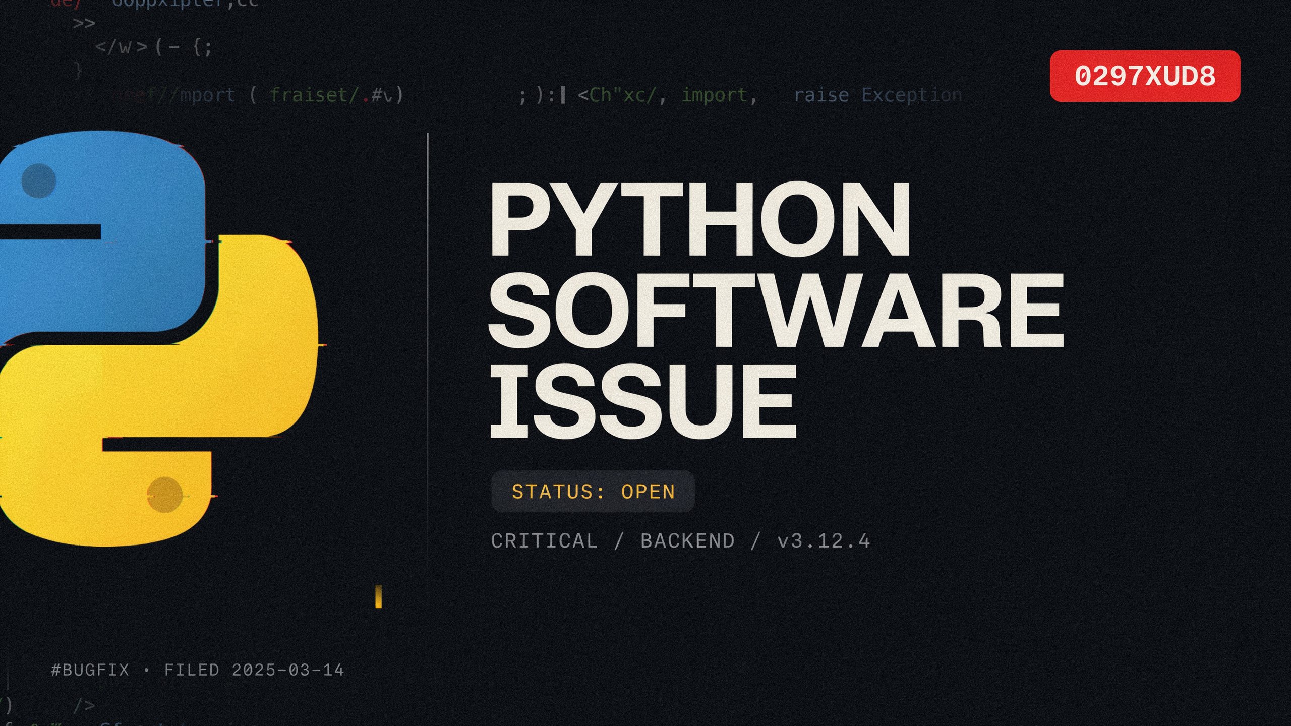 Python Software Issue 0297XUD8