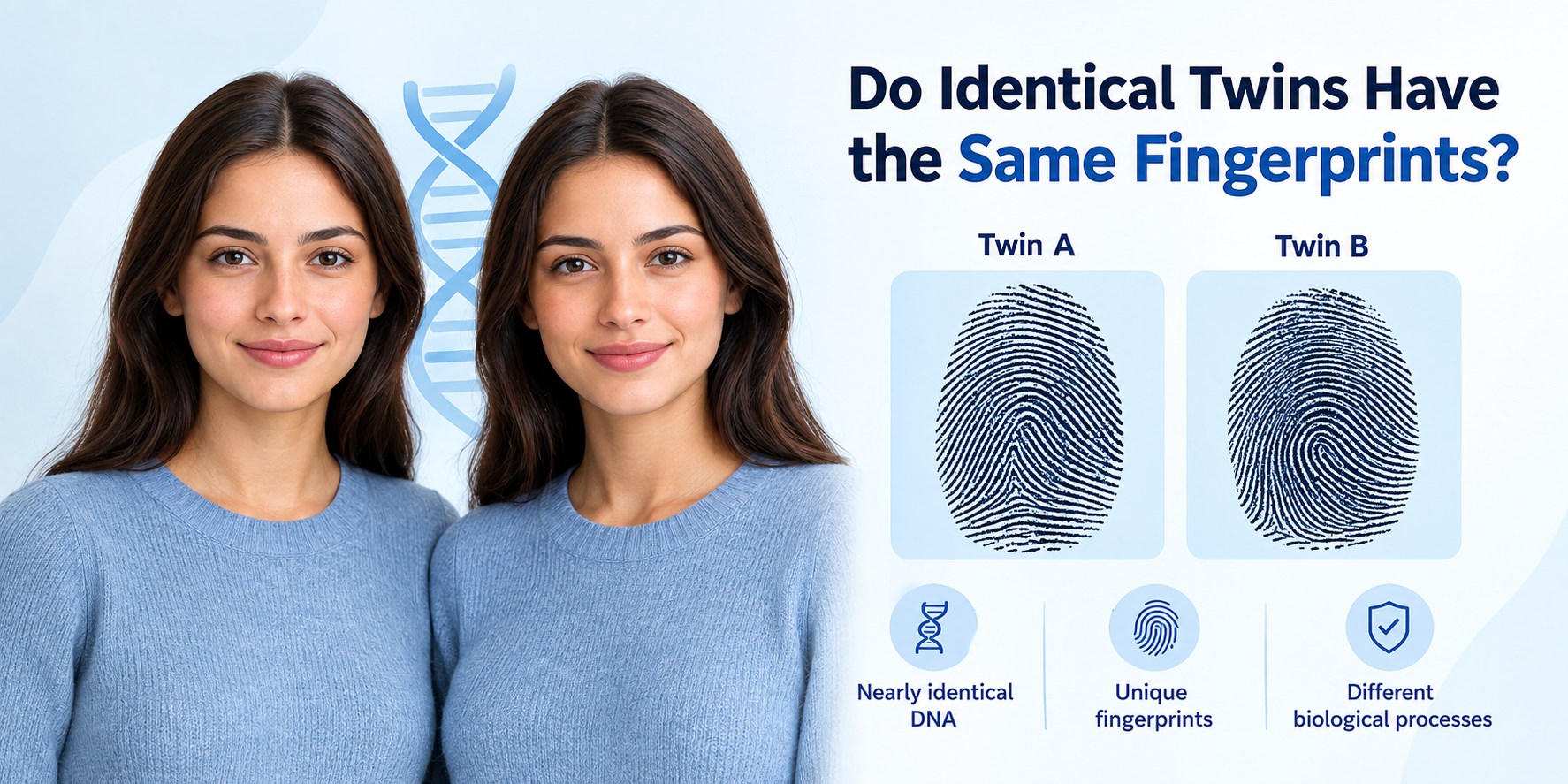 Do identical twins have the same fingerprints