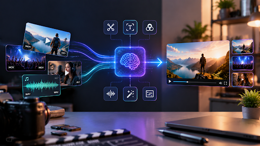 Free invideo's AI video editor